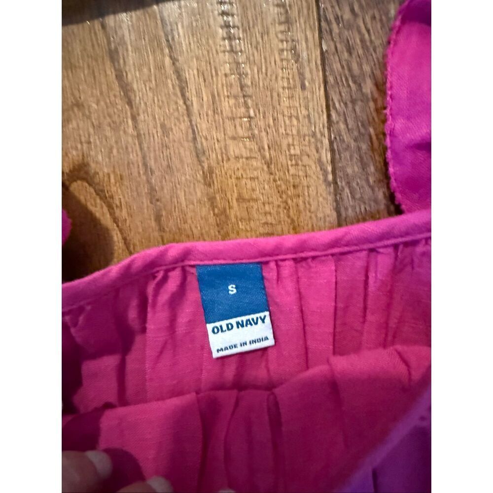 Old Navy pink smocked waist ruffled sleeve mini dress size small - Picture 6 of 8